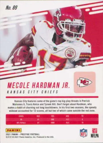 2021 Panini Prestige #89 Mecole Hardman Jr. NM-MT Chiefs original gloss collectible card