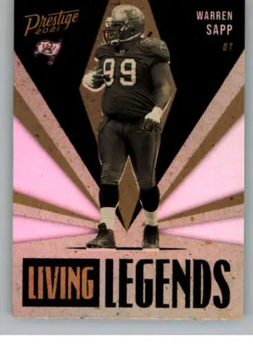 Warren Sapp football card 2021 Panini Prestige Living Legends original gloss NM-MT