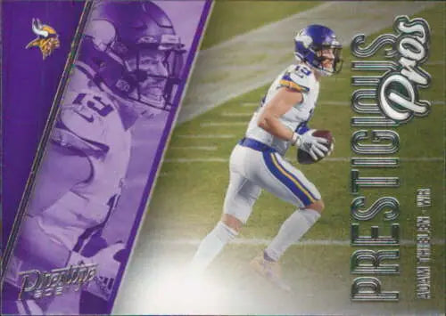 2021 Panini Prestige Prestigious Pros Adam Thielen card in original gloss for Vikings fans