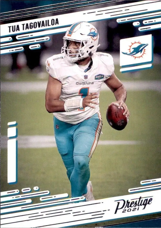 2021 Panini Prestige Tua Tagovailoa Miami Dolphins NFL Football Card #65 NM for collectors