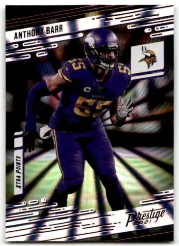 Anthony Barr football card from 2021 Panini Prestige Xtra Points Sunburst, original gloss