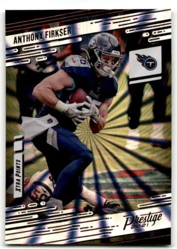 Anthony Firkser football card from 2021 Panini Prestige with original gloss finish