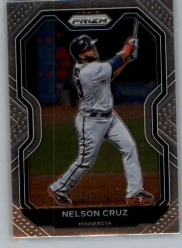 Nelson Cruz baseball card from 2021 Panini Prizm with original gloss, Twins ID 45311