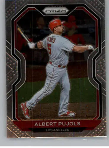 2021 Panini Prizm #21 Albert Pujols NM-MT baseball card with original gloss finish