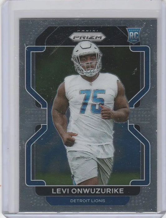 Football trading card of Levi Onwuzurike, Detroit Lions, from Panini Prizm 2021