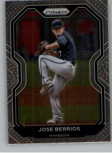 Jose Berrios 2021 Panini Prizm baseball card with original gloss, NM-MT condition