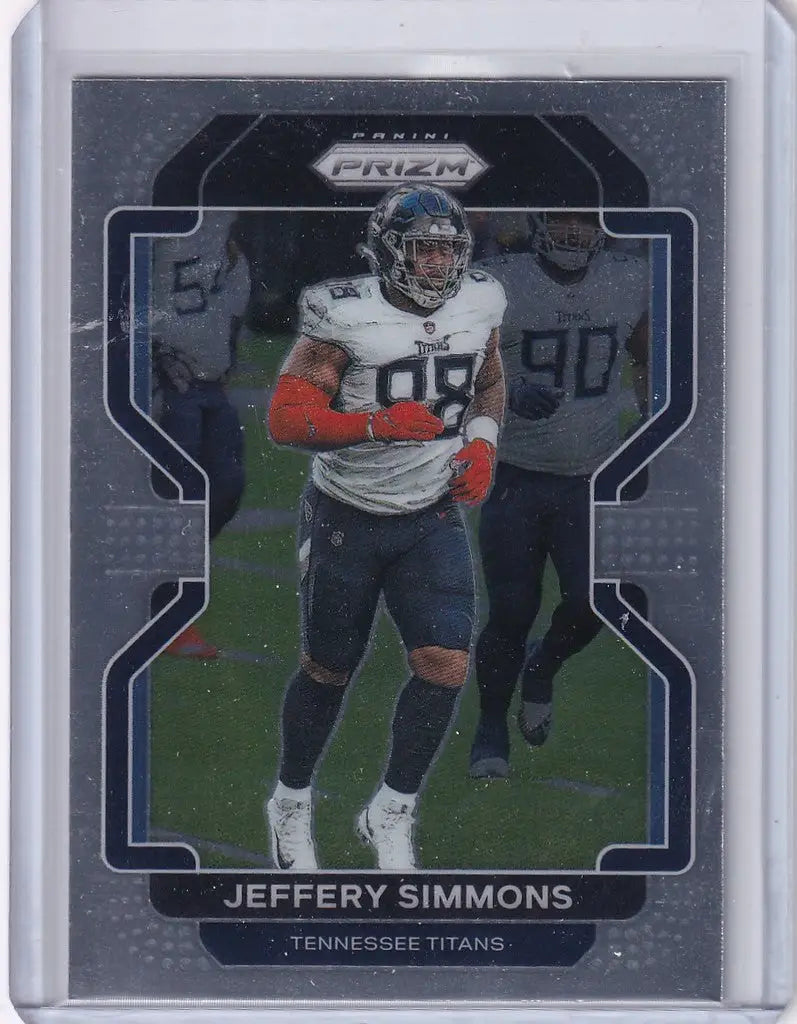 Football trading card of Jeffery Simmons Tennessee Titans from Panini Prizm