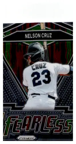 Nelson Cruz baseball card from 2021 Panini Prizm Fearless with original gloss finish