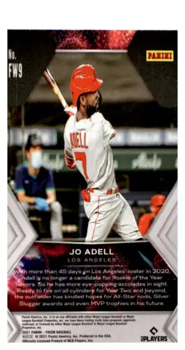 Jo Adell baseball card from 2021 Panini Prizm Fireworks with original gloss finish