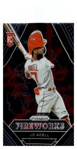 Jo Adell 2021 Panini Prizm Fireworks #9 baseball card with original gloss finish