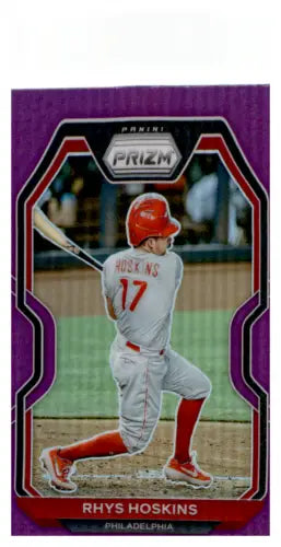 Rhys Hoskins 2021 Panini Prizm Pink Prizm baseball card with original gloss finish