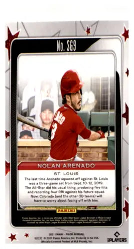 2021 Panini Prizm Star Gazing #9 Nolan Arenado card with original gloss for collectors