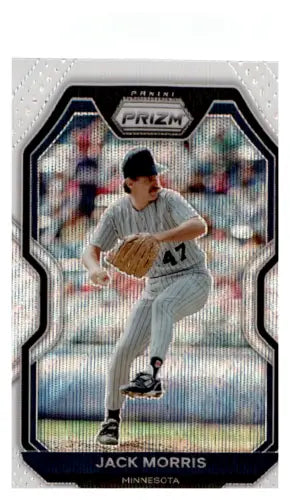 Jack Morris baseball card featuring original gloss in 2021 Panini Prizm White Wave design