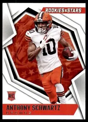 Anthony Schwartz football card from 2021 Panini Rookies & Stars, NFL rookie collectible