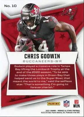 2021 Panini Rookies & Stars Chris Godwin Football Card Tampa Bay Buccaneers #10