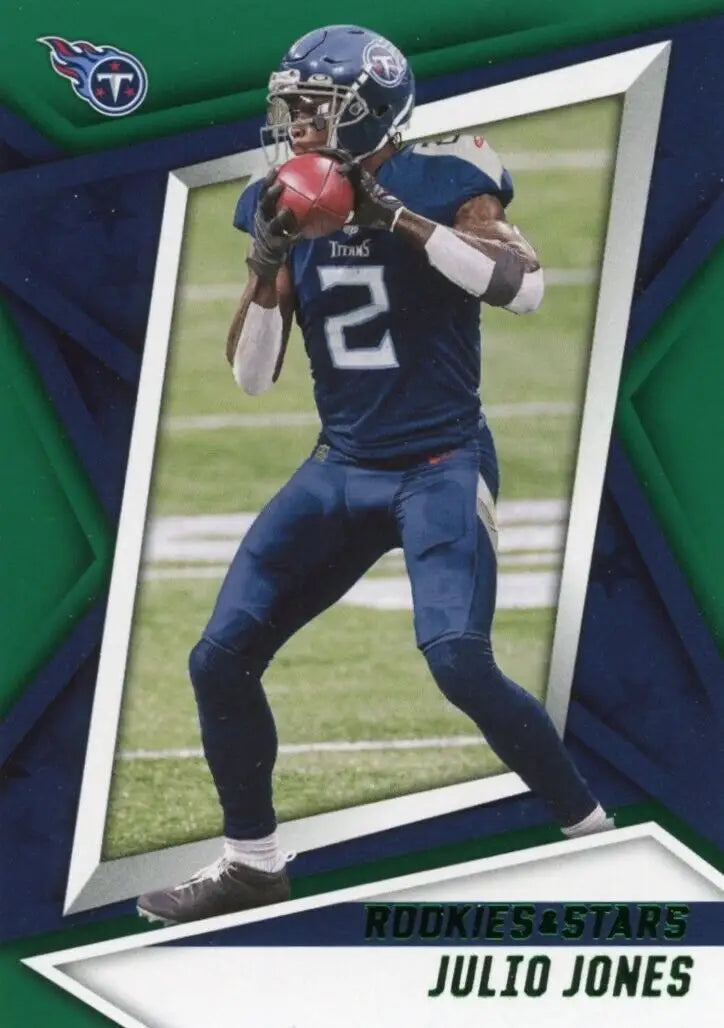 Julio Jones Green football card from 2021 Panini Rookies & Stars Tennessee Titans #48