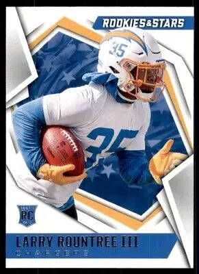 Larry Rountree III rookie trading card from 2021 Panini Rookies & Stars Los Angeles Chargers