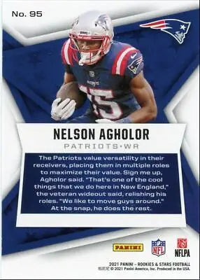 Nelson Agholor 2021 Panini Rookies & Stars football card for New England Patriots #95