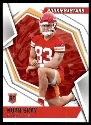 Noah Gray football card from 2021 Panini Rookies & Stars Kansas City Chiefs collection