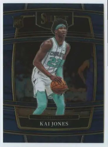 Kai Jones 2021 Panini Select Blue basketball card, NM Near Mint condition, Hornets