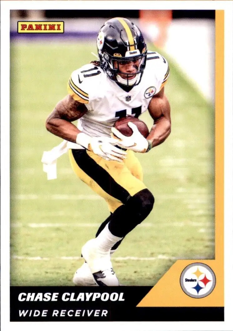 Chase Claypool Pittsburgh Steelers Panini sticker and card collection football card