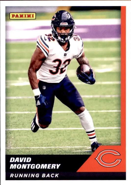 David Montgomery Chicago Bears NFL football card from 2021 Panini collection