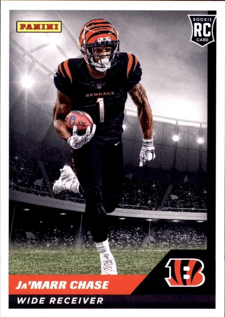 Ja’Marr Chase rookie card from 2021 Panini Sticker and Card Collection, Cincinnati Bengals