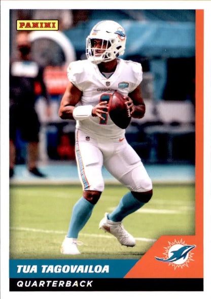 Tua Tagovailoa Miami Dolphins NFL football card from 2021 Panini collection