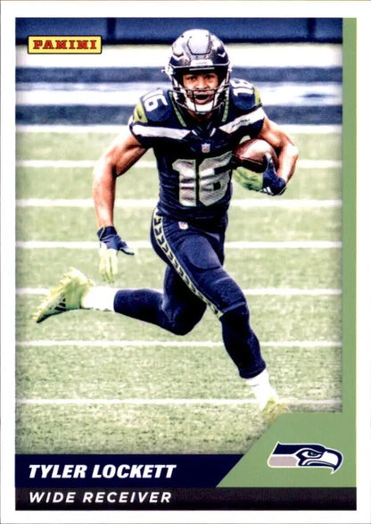 Tyler Lockett football card from 2021 Panini Sticker and Card Collection Seattle Seahawks NFL