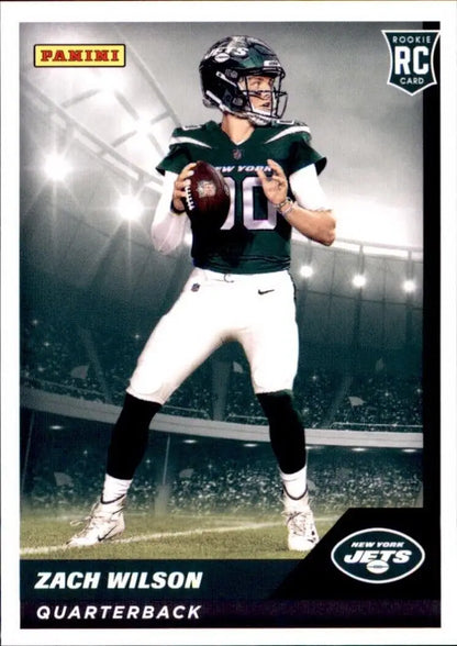 Zach Wilson Rookie Card from 2021 Panini Jets NFL Football Card Collection