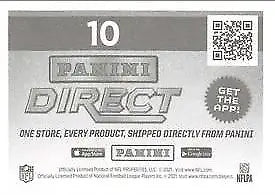 Panini Direct promotional card featuring 2021 Panini Stickers #10 NFC Wild Card Round