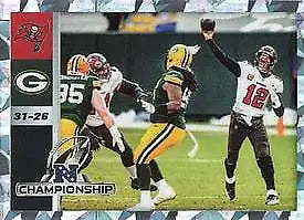 Football card showcasing 2021 Panini Stickers NFC Championship Foil Tampa Bay Buccaneers