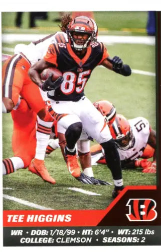 Tee Higgins Cincinnati Bengals football card from 2021 Panini Stickers #127 NM-MT