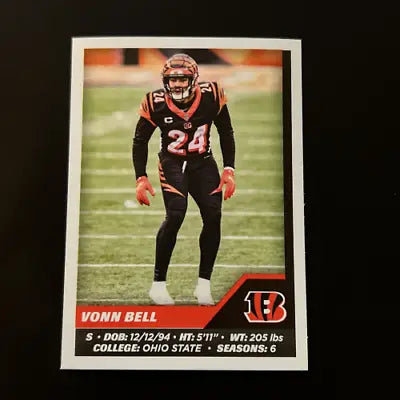 Vonn Bell Cincinnati Bengals football card from 2021 Panini Stickers NM-MT condition