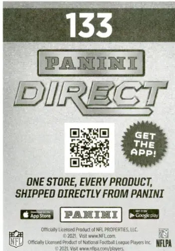 Panini Direct advertisement featuring 2021 Panini Stickers #133 Jessie Bates III