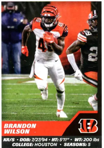 Brandon Wilson Cincinnati Bengals Panini Stickers 2021 Football Player Card NM-MT