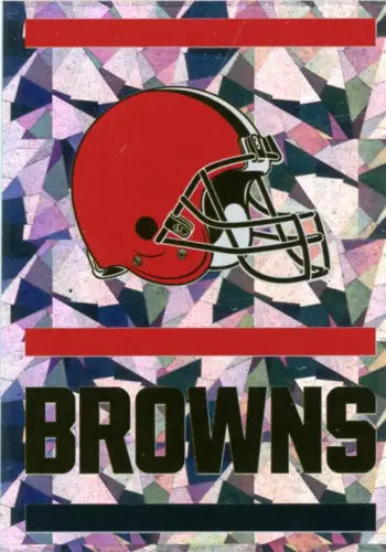 Cleveland Browns logo on 2021 Panini Stickers #135 football card in NM-MT condition