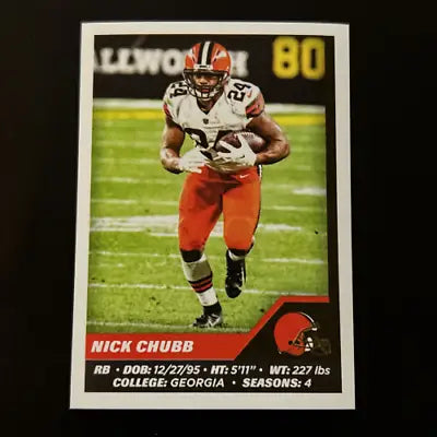 Nick Chubb Cleveland Browns 2021 Panini Stickers #140 NFL Football Card NM-MT