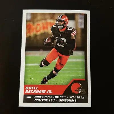 2021 Panini Stickers #143 Odell Beckham Jr. Cleveland Browns NFL football card NM-MT