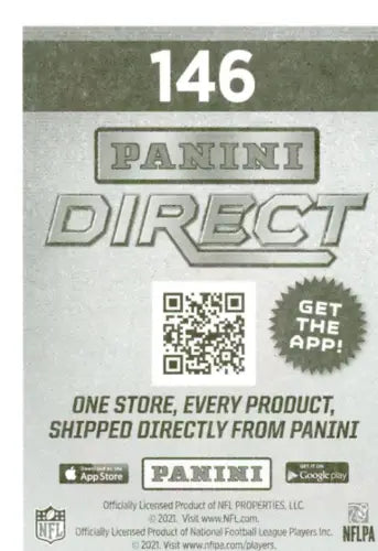 Panini Direct promotional card for 2021 Panini Stickers Jack Conklin Cleveland Browns