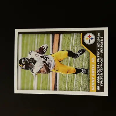 Benny Snell Jr. 2021 Panini Stickers card featuring Pittsburgh Steelers NFL player