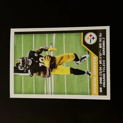 Diontae Johnson football card from 2021 Panini Stickers, Pittsburgh Steelers NM-MT