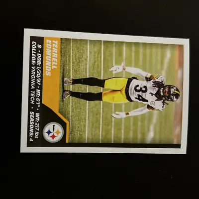 2021 Panini Stickers #166 Terrell Edmunds Pittsburgh Steelers football card in NM-MT condition