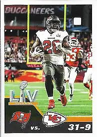 2021 Panini Stickers #19 Leonard Fournette Tampa Bay Buccaneers NFL trading card