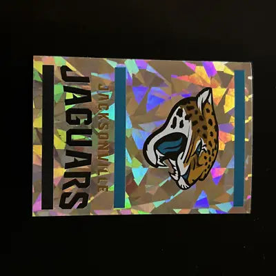 Jacksonville Jaguars logo sticker from 2021 Panini Stickers NFL Football Card