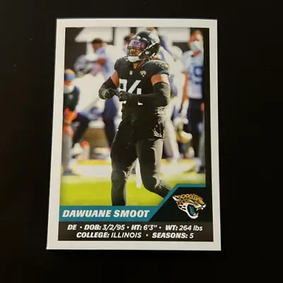 Dawuane Smoot Jacksonville Jaguars football card from 2021 Panini Stickers collection