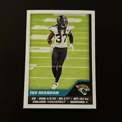 Tre Herndon 2021 Panini Stickers card featuring Jacksonville Jaguars NFL player