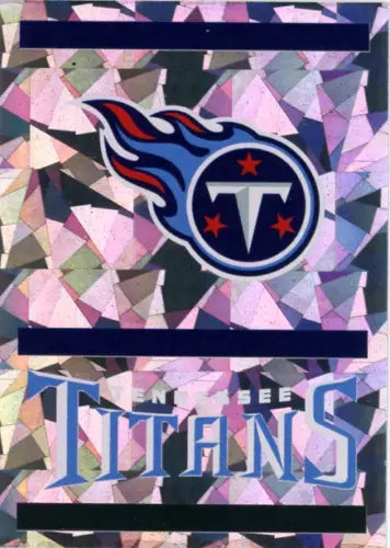 2021 Panini Stickers #215 Tennessee Titans Logo FOIL Team Card Holographic Display