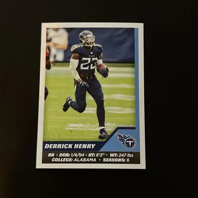 2021 Panini Stickers #220 Derrick Henry Tennessee Titans NFL Football Card NM-MT