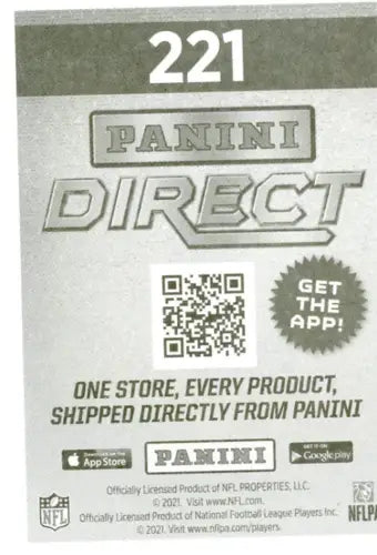 Panini Direct advertisement featuring 2021 Panini Stickers A.J. Brown NFL Card Tennessee Titans